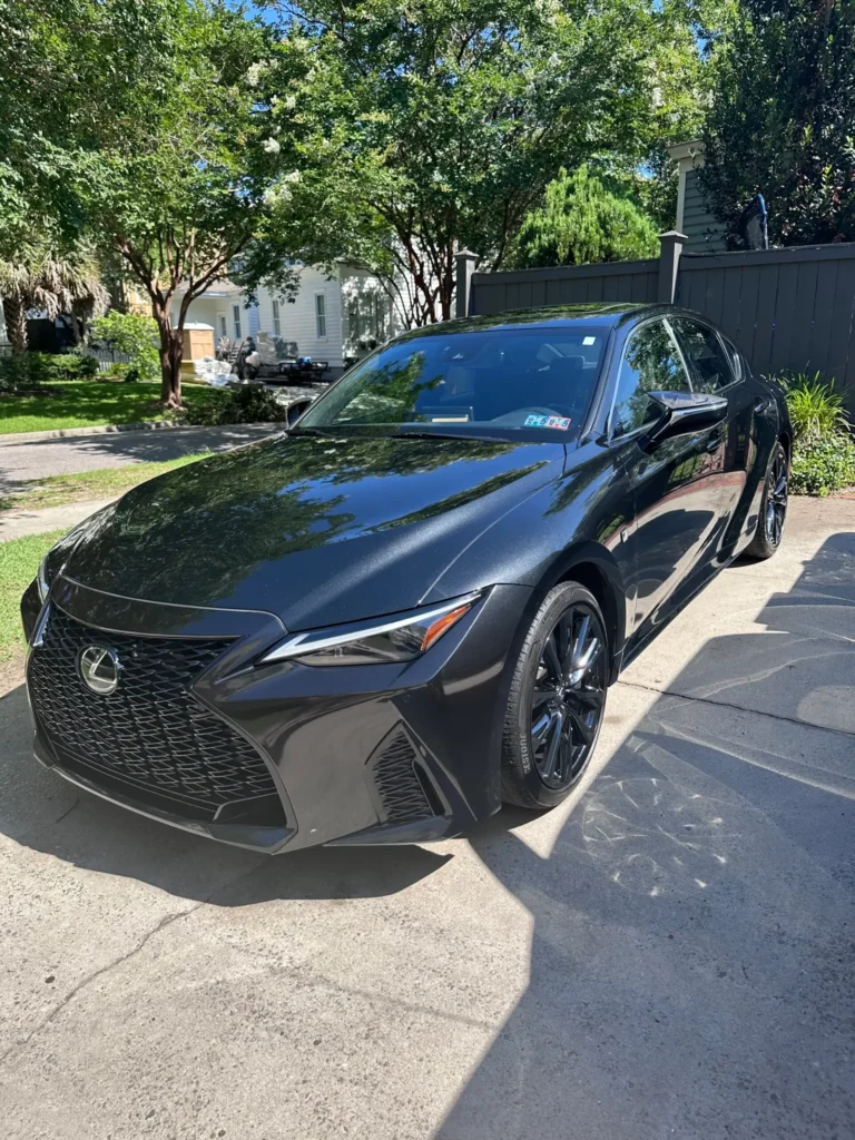 Lexus IS glossy paint after a detail