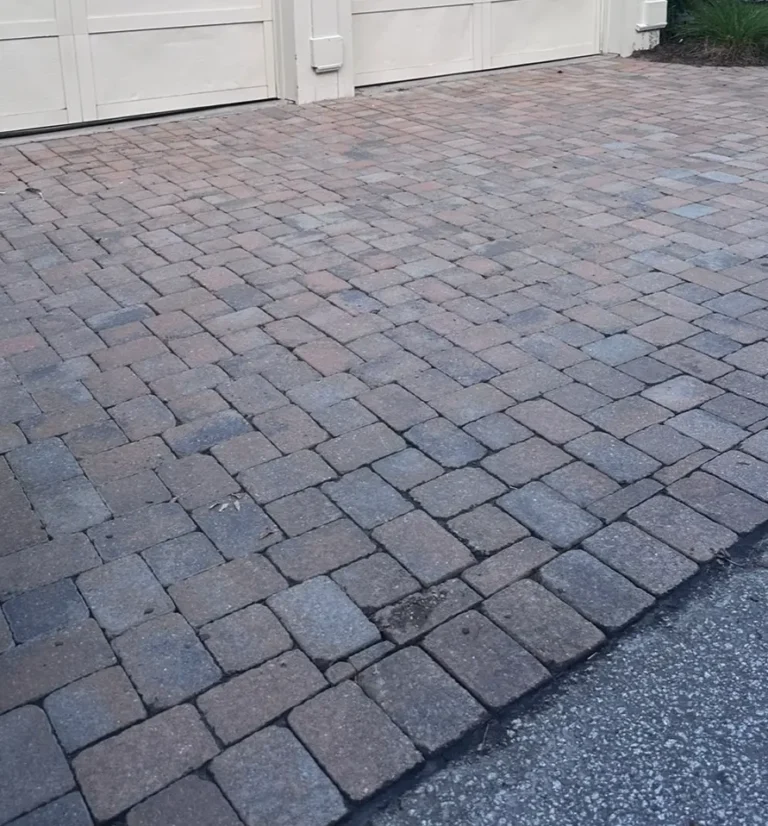 Clean brick pavers after pressure washing