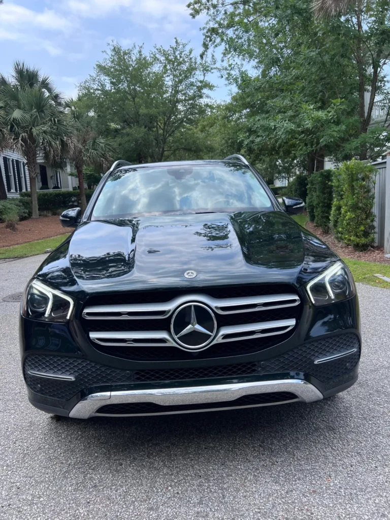 Black Mercedes-Benz GLE after detailing