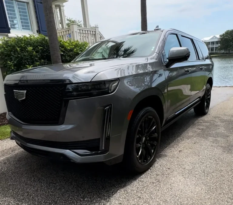 Black Cadillac Escalade after mobile auto detailing