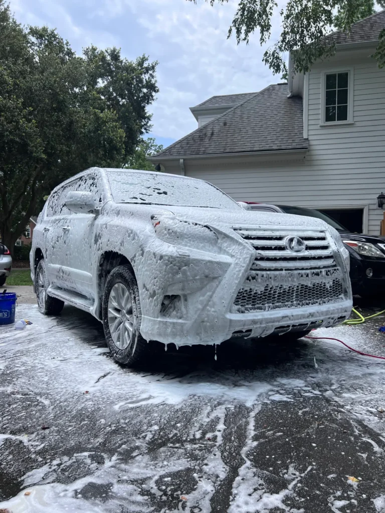 Lexus SUV foam wash