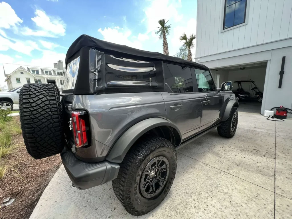 Gray Ford Bronco after exterior detailing