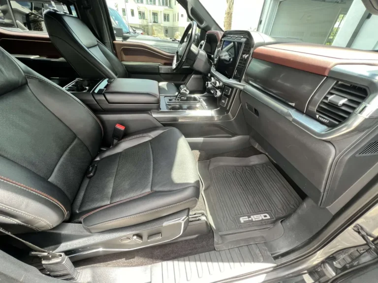Pickup truck interior after detailing