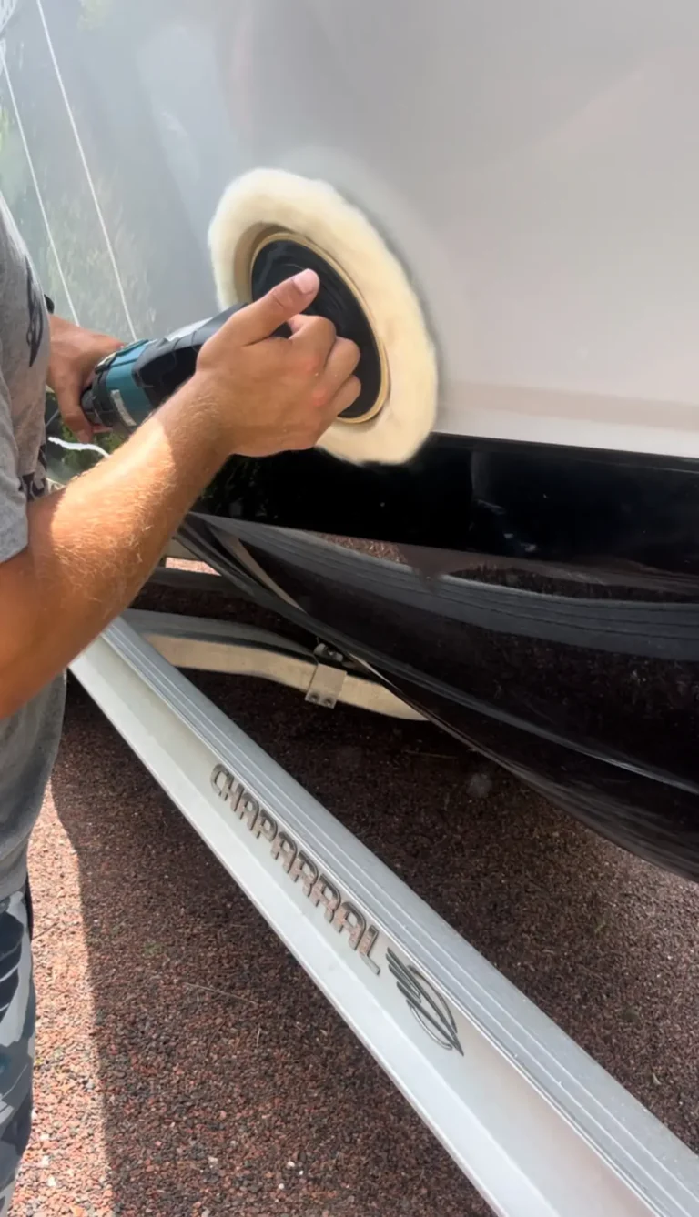 Polishing paint with a foam pad